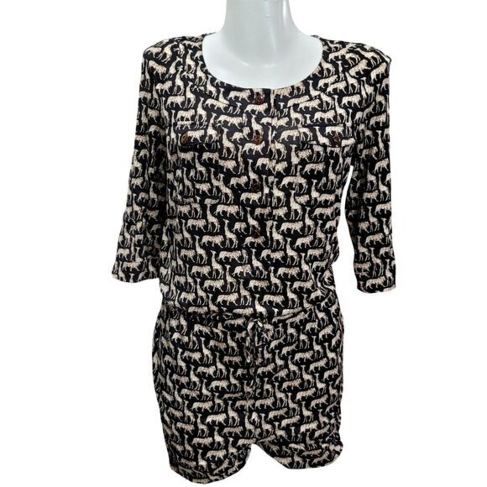 Diane Von Furstenberg Silk Romper Opal XL